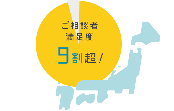 ご相談者満足度9割超!