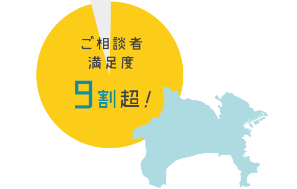 ご相談者満足度9割超!